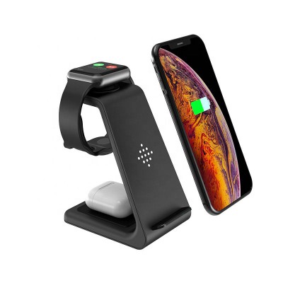 3 in 1 10W Qi Wireless Charger for Smart Phone Fast Quick Charging Dock Stand For Airpods/Pro/Galaxy Buds/TWS