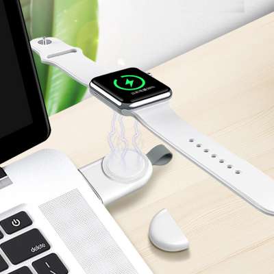 Popular Mini Watch Wireless Charger For iWatch With Qi Magnetic Charger Fast Charging Wireless USB Port Charge 2W